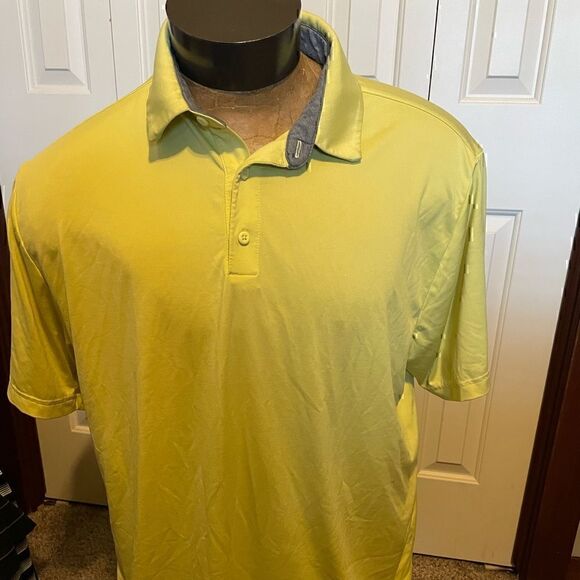 Under Armour Mens HeatGear Yellow Short Sleeve Polo - Picture 1 of 5
